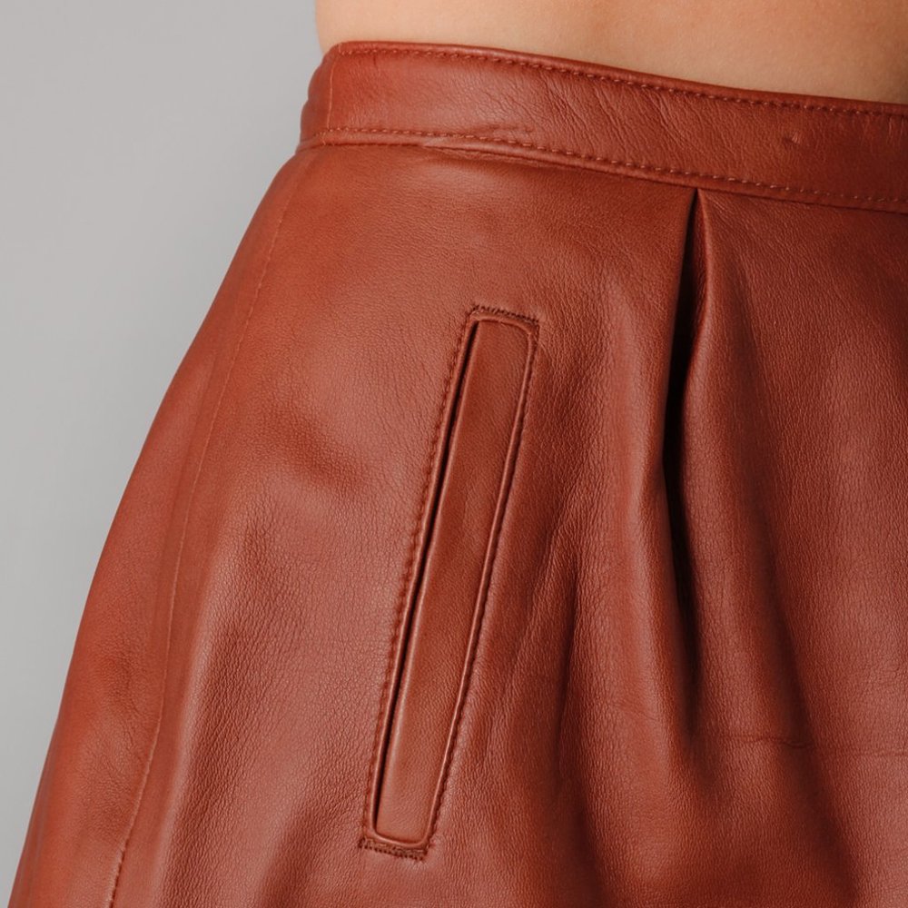 Madewell Broadway & Brooke Leather Belltoll Skirt - Picture 2 of 6